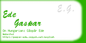 ede gaspar business card