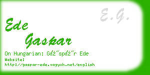 ede gaspar business card